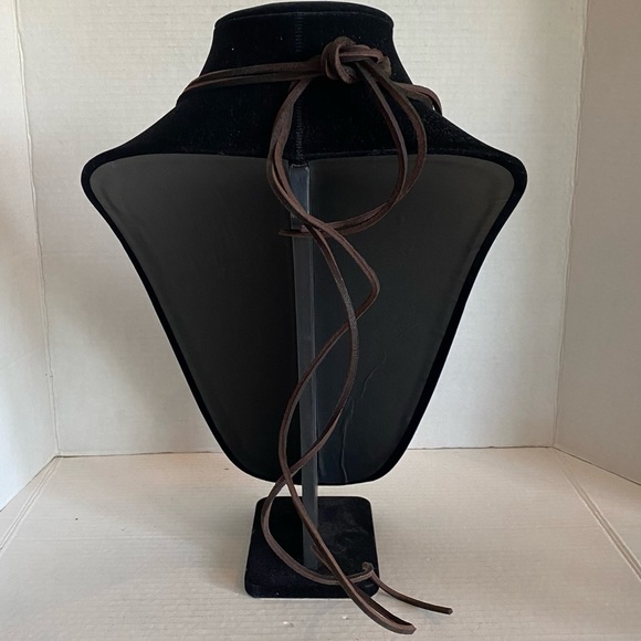 Brown Nephrite Jade Ornate Carved 2.25" Pendant Adjustable Statement Necklace - Picture 11 of 16